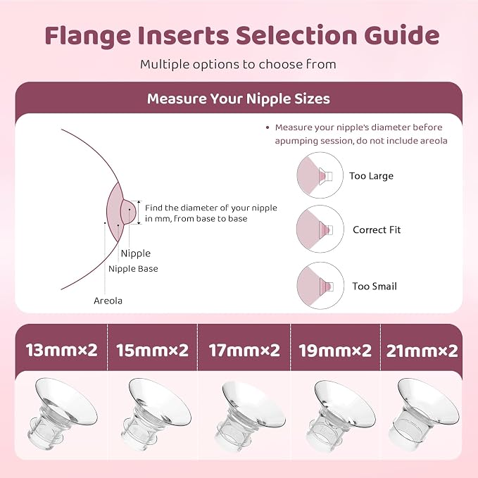Flange Inserts 8PCS 15mm for 24mm Flange/Shield, Flange Sizing Kit Silicone - Image 6