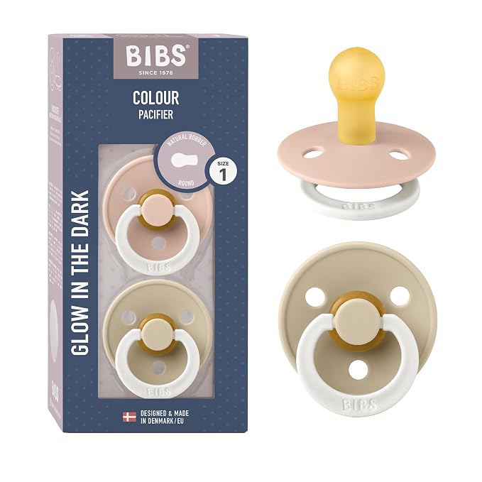 BIBS Pacifiers Colour Collection | Natural Rubber Baby Pacifier | Set of 2 by BIBS