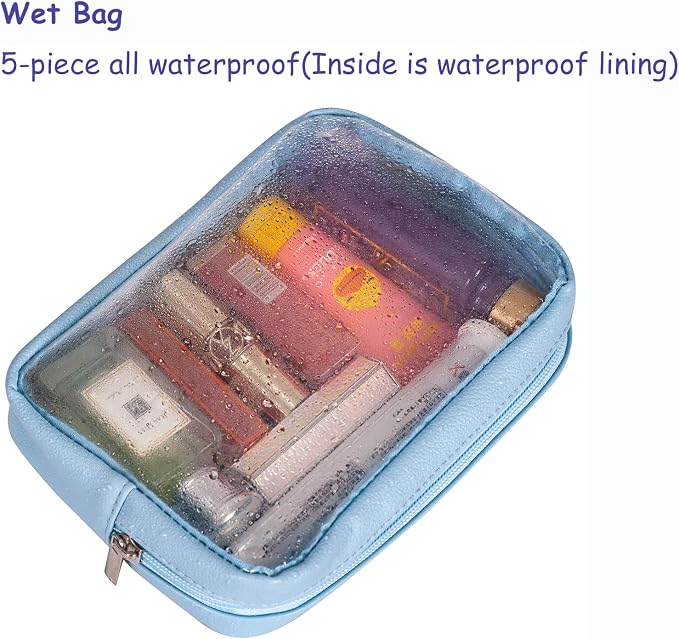 TSA Approved 5-Piece Diaper Bag Organizer Pouch Set Clear Waterproof TPU Kids - Image 4