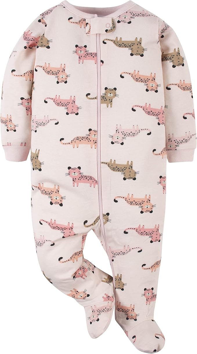Gerber Baby Girls 4 Pack Sleep 'N Play Footie - Image 4