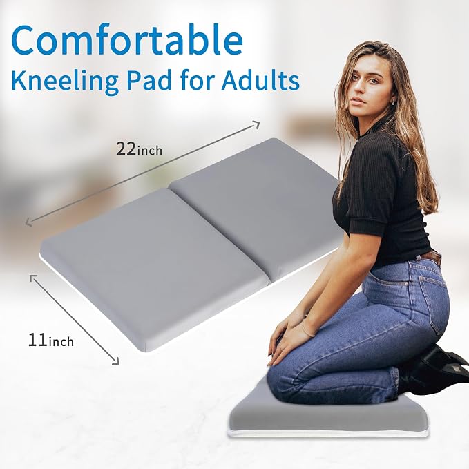 JJGoo Bath Kneeler Pad, 1.5 inch Thick Kneeling Pad Mat, Foldable Painless Knee - Image 2