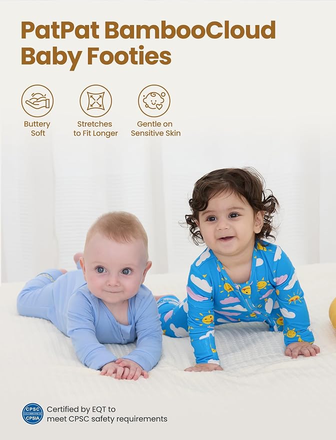 PATPAT Baby Footie Romper with Mittens - Image 4