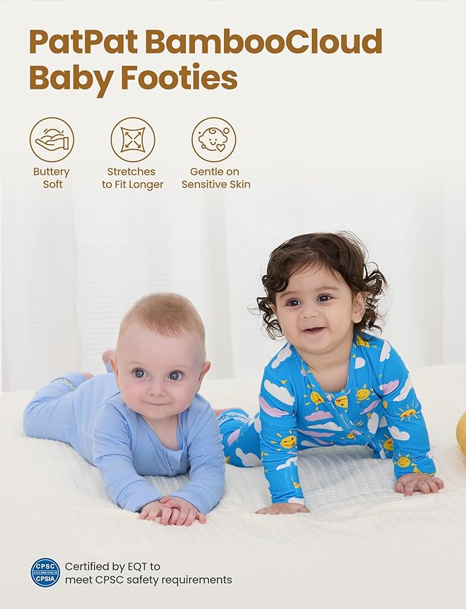 PATPAT Baby Footie Romper with Mittens - Image 4