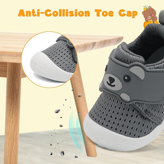 FEETCITY Baby Walking Shoes Wide Baby Shoes Boys Girls Infant Sneakers Crib - Image 5
