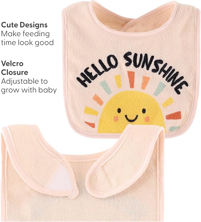 The Peanutshell Baby Boy or Girl Terry Bibs Set of 10-100% Cotton, Absorbent - Image 3