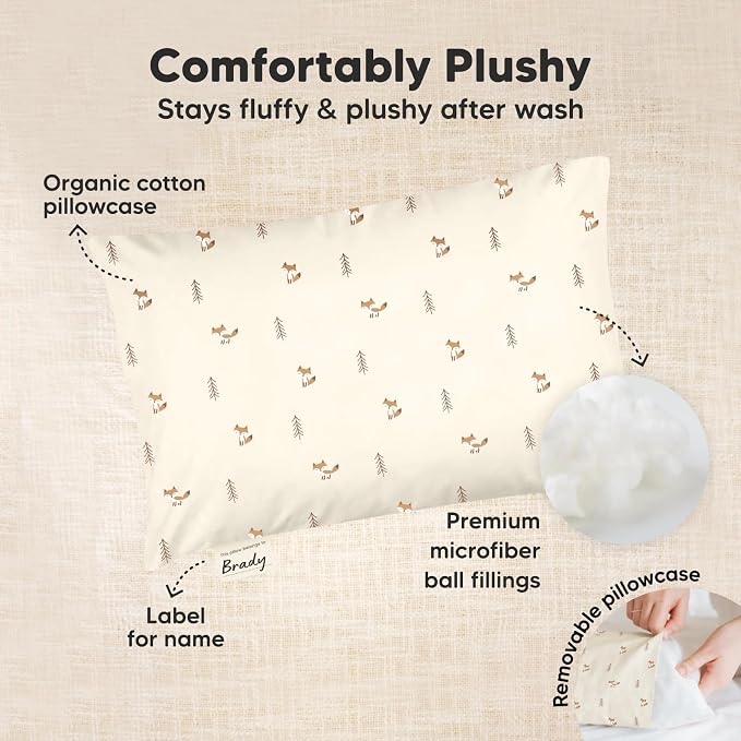 Mini Toddler Pillow with Pillowcase - Image 6