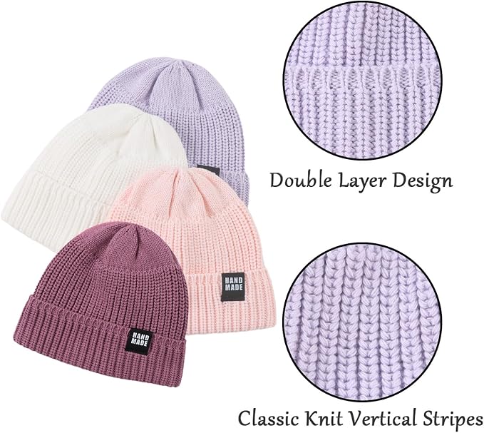 JANGANNSA Simple Knitted Baby Beanie Hip-Hop Boys Winter Hat Toddler Kids Bonnet - Image 4
