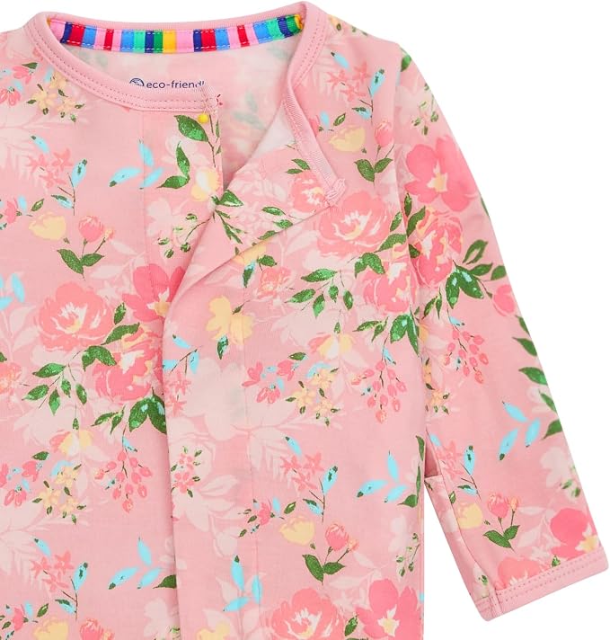 Magnetic Me Girls Modal Magnetic Baby Footie Pajamas | Silky Soft Modal Fabric - Image 2