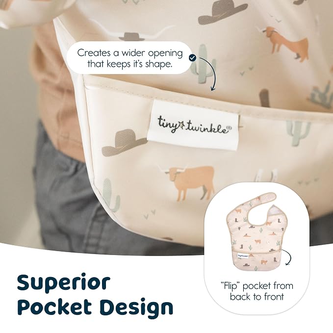 Tiny Twinkle Mess Proof Baby Bibs - Image 5