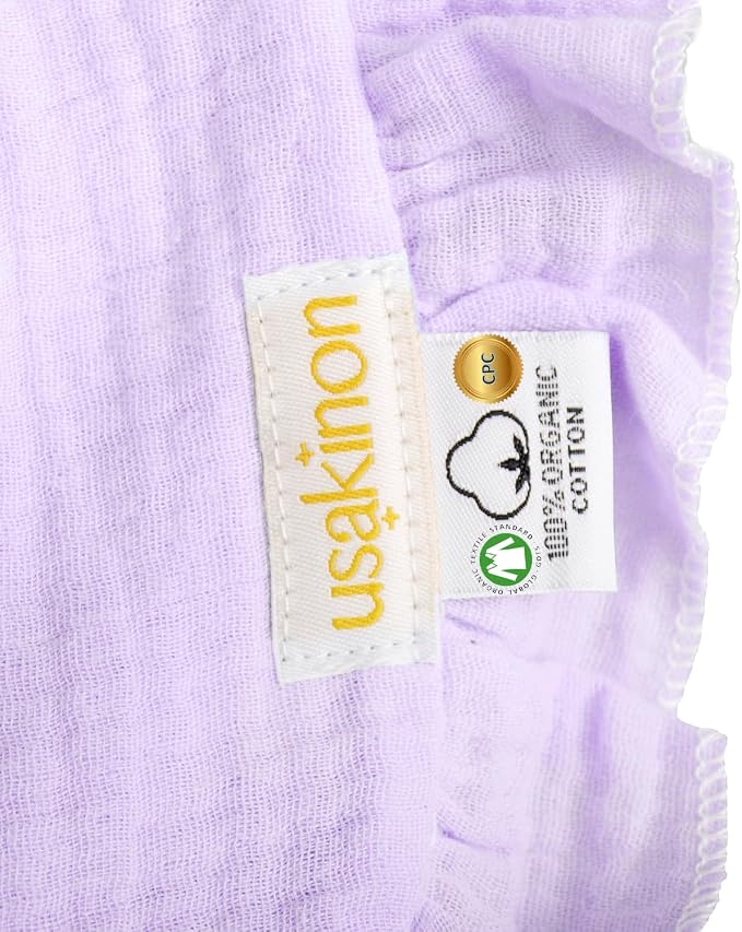 usakinon® 100% Organic Muslin Cotton Baby Bibs 2 Pack – Soft, Absorbent & Safe - Image 9