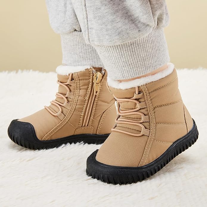 BMCiTYBM Toddler Baby Snow Boots Winter Shoes Boys Girls Cold Weather Baby Faux - Image 2
