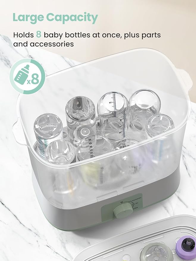 GROWNSY Adjustable 3 in 1 Large Bottle Sterilizer and Dryer, Electric Steam - Image 5