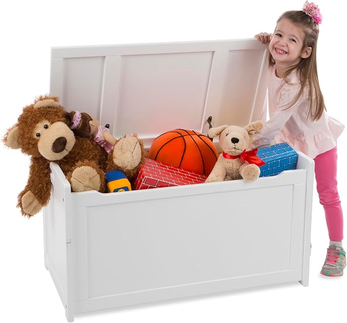 Melissa & Doug Toy Chest, Wooden Toy Storage Box - Image 8