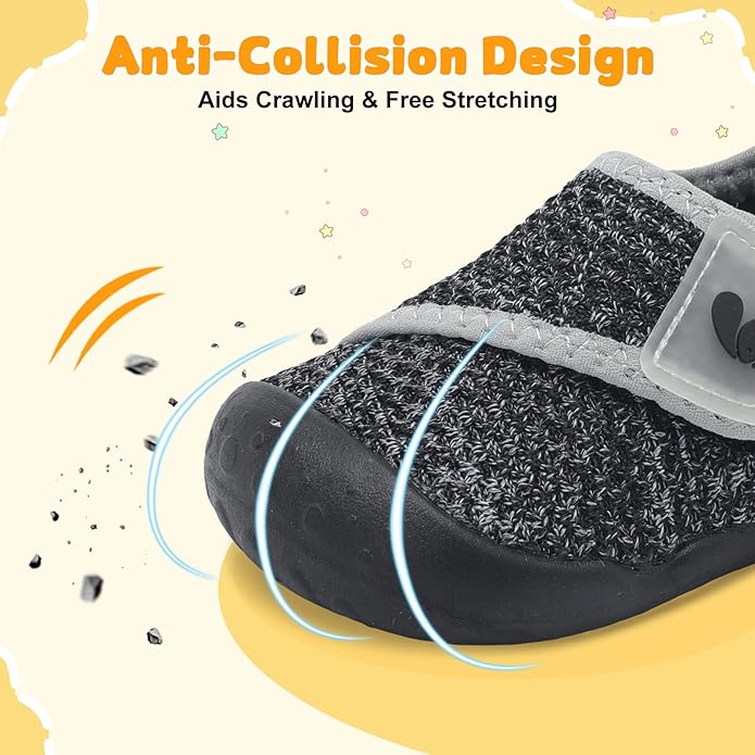 FEETCITY Baby First Walking Shoes Wide Baby Shoes Infant Sneakers Newborn Crib - Image 2