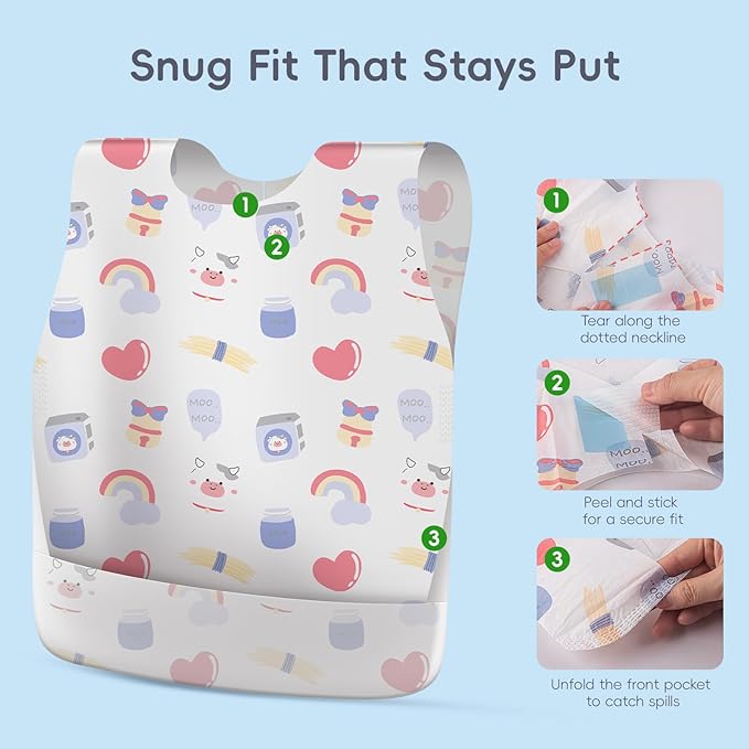 KIIS Disposable Baby Bibs for Travel - Image 4