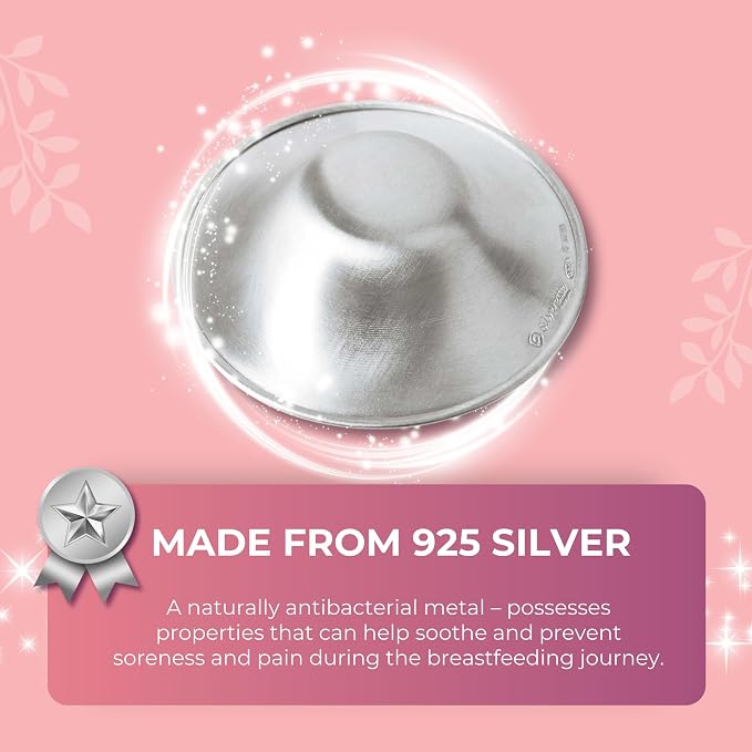 SILVERETTE® The Original Silver Nursing Cups, Nipple Covers - Image 4