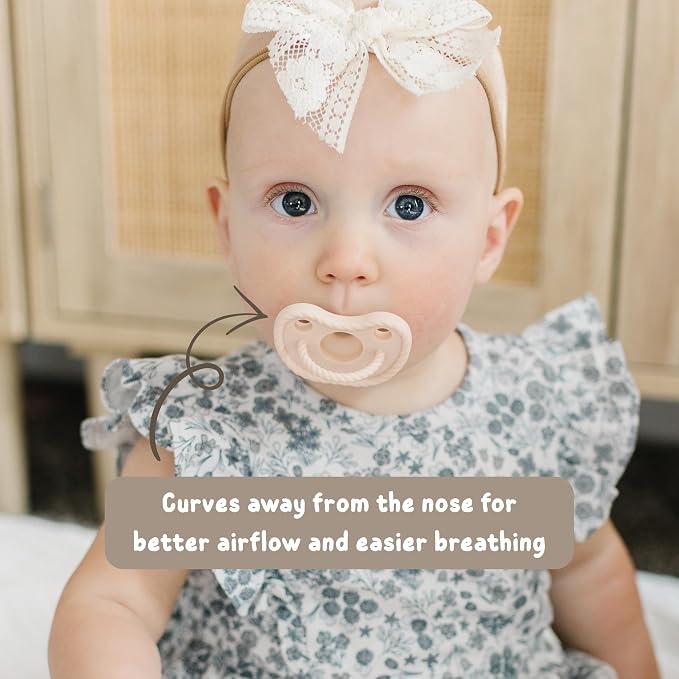 Mila & Lulu Round Silicone Pacifiers – 100% Food-Grade, One-Piece Design - Image 5