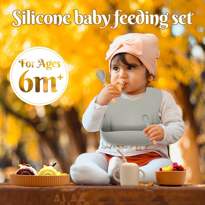 Silicone Baby Feeding Set 21 Pcs, Baby Led Weaning Supplies, Baby Feeding - Image 2