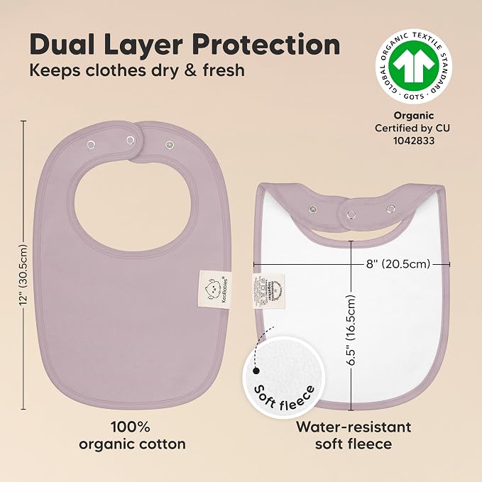 8-Pack Organic Baby Bibs for Boys, Girls - Image 3