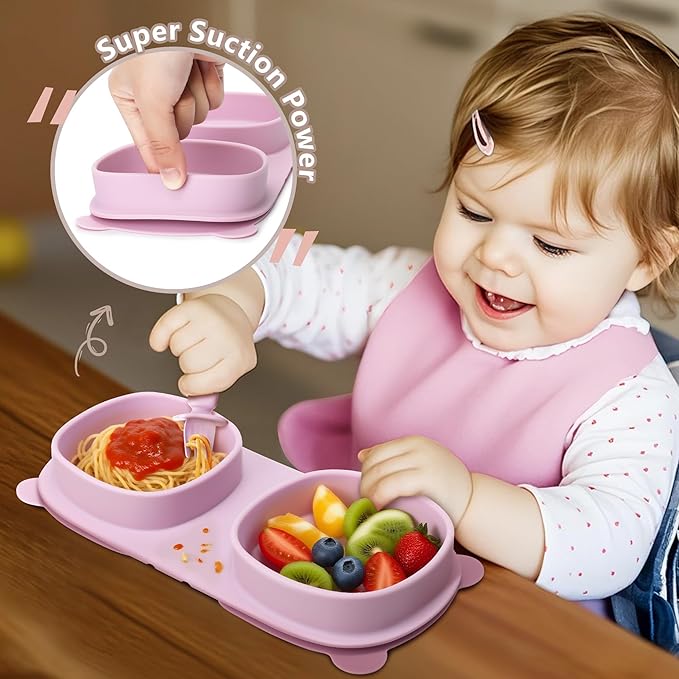 Silicone Foldable Novelty Dinner Plates, Suction Plates - Image 2