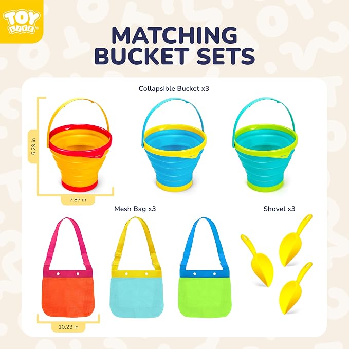 TOY Life Collapsible Beach Bucket Toys - Image 5