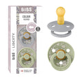 BIBS Colour Liberty Soother 2-Pack, BPA Free Dummy Pacifier, Round Nipple. by BIBS