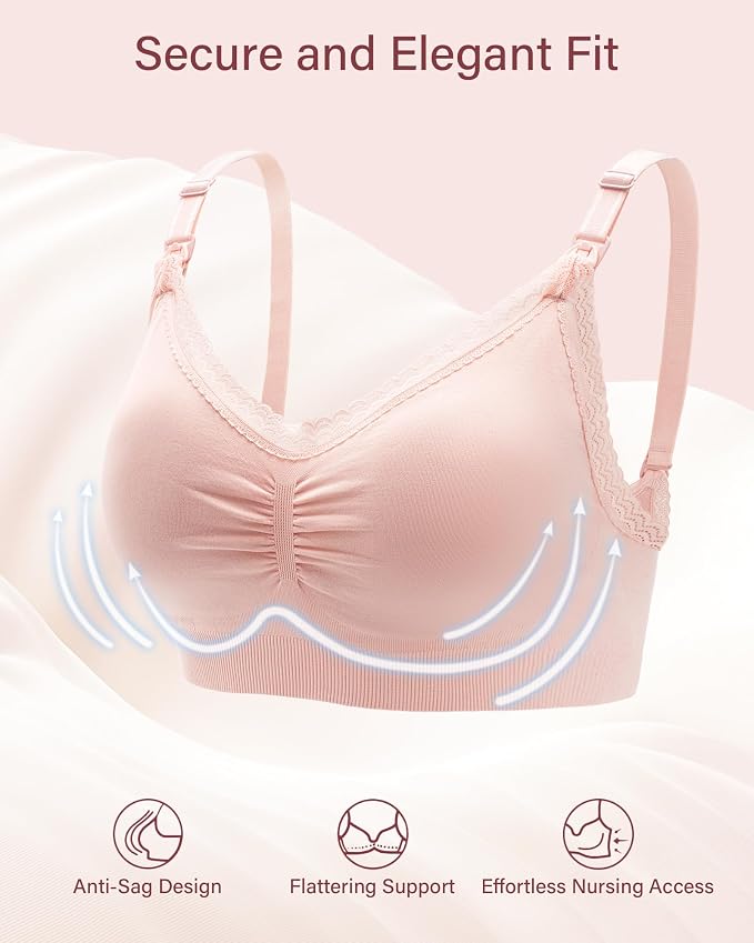 Stelle Lace Nursing Bras for Breastfeeding Seamless Pregnancy Maternity - Image 2