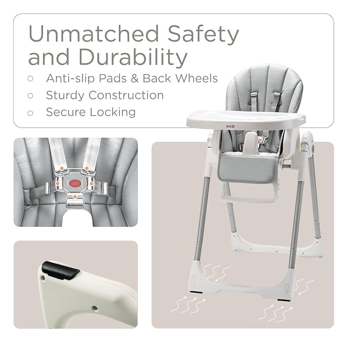 KÜB 3-in-1 Foldable Baby High Chair | Multifunctional Infant High Chairs - Image 4
