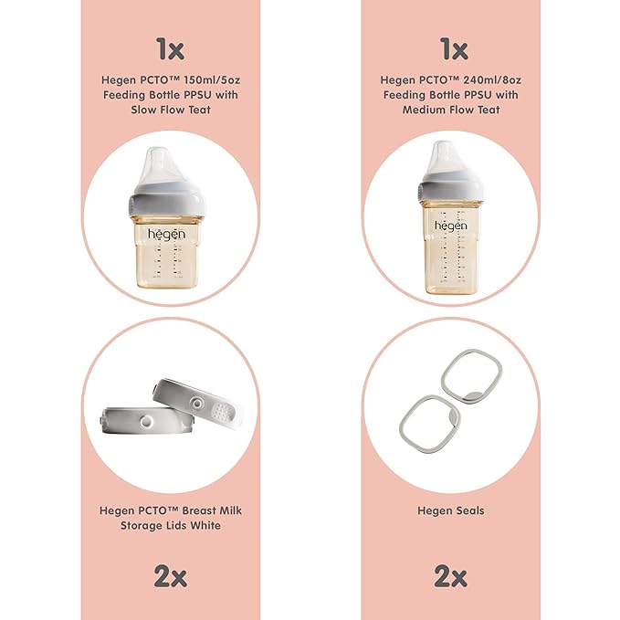 hegen Newborn Baby Bottle Basic Starter Kit- PPSU Bottle - Image 2