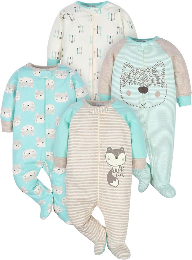 Gerber Baby Boys 4 Pack Sleep 'N Play Footie by Gerber