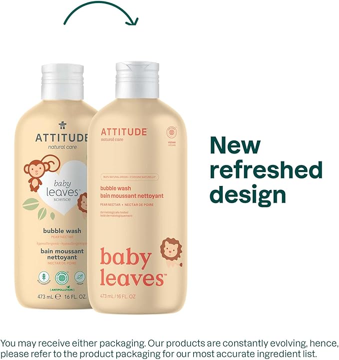 ATTITUDE Bubble Body Wash for Baby, EWG Verified, Dermatologically Tested - Image 2