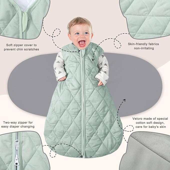 Newborn Sleep Sack Baby Swaddle, 3-Way Adjustable Wearable Blanket, Swaddling - Image 4