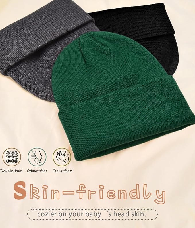 Rosoz Toddler Beanie Boys Girls Baby Knit Warm Beanies Kids Children Winter hat - Image 2