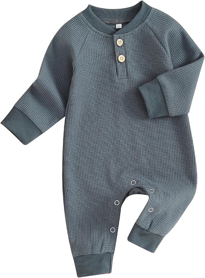 Kuriozud Newborn Infant Unisex Baby Boy Girl Clothes Button Romper Jumpsuit by Kuriozud