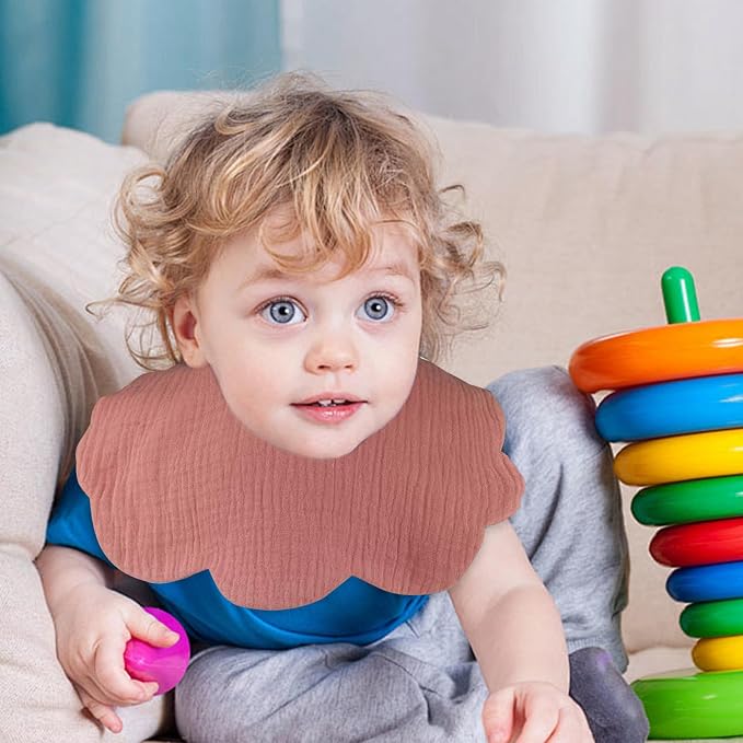 Baby Bibs Muslin Bibs 8 Pack for Drooling and Teething for Unisex Girls Boys - Image 6