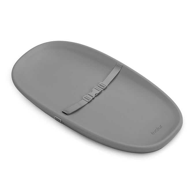 Evolur Eva Baby Changing Pad in Dark Gray, Lightweight and Portable Changing Pad by Evolur