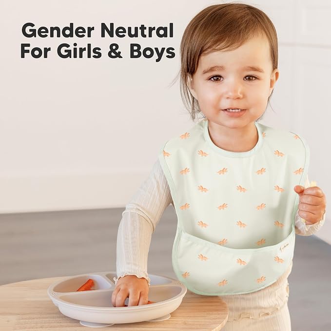 3-Pack Waterproof Baby Bibs for Eating - Image 8
