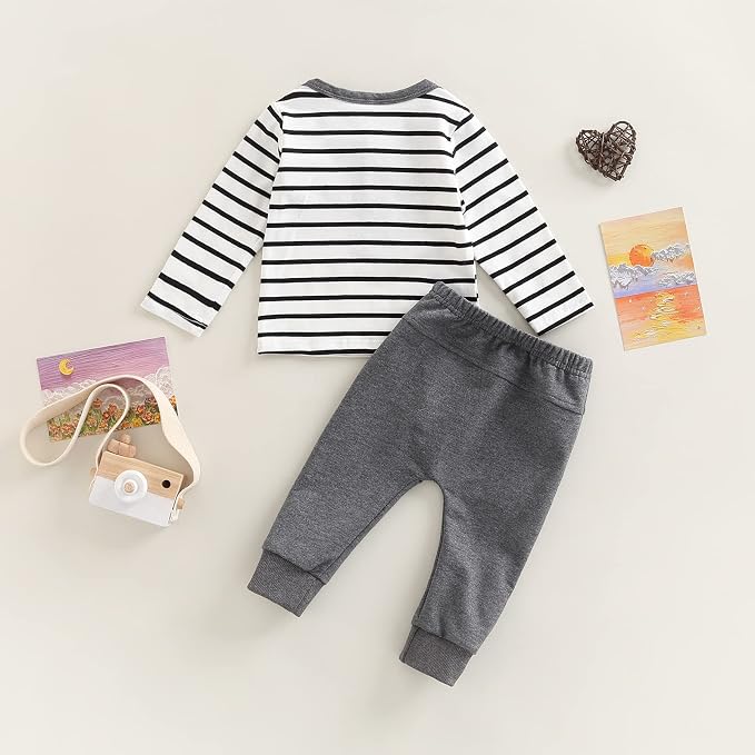 Toddler Baby Boy Clothes Solid Color Long Sleeve Crewneck Sweatshirt Top Casual - Image 7