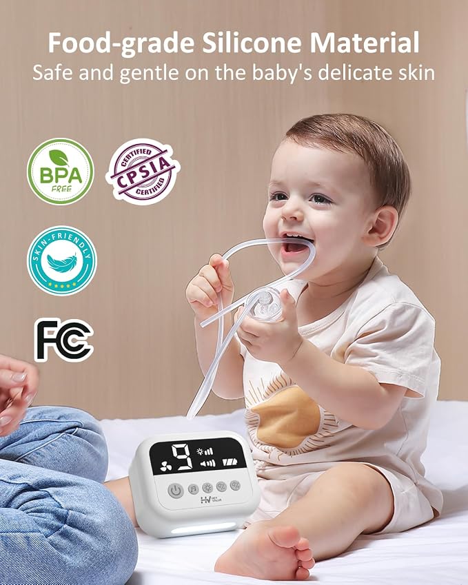HEYVALUE Nasal Aspirator for Baby, Hospital Grade Nose Sucker - Image 5