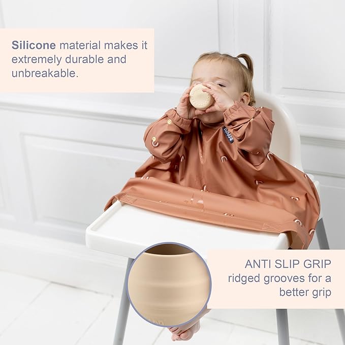 BIBaDO - Sippit Silicone Baby Cup, Fawn - Open Training Silicone Cups - Soft - Image 2