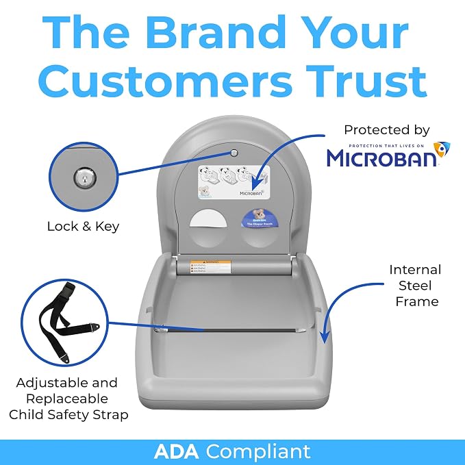 Koala Kare Surface-Mounted Horizontal Baby Changing Station, Model KB300-01 - Image 8
