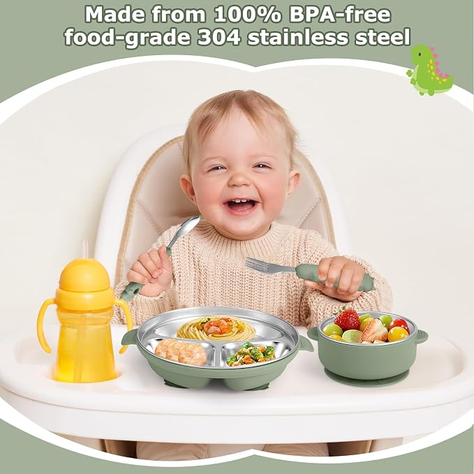 Stainless Steel Baby Plate and Bowl - Image 5