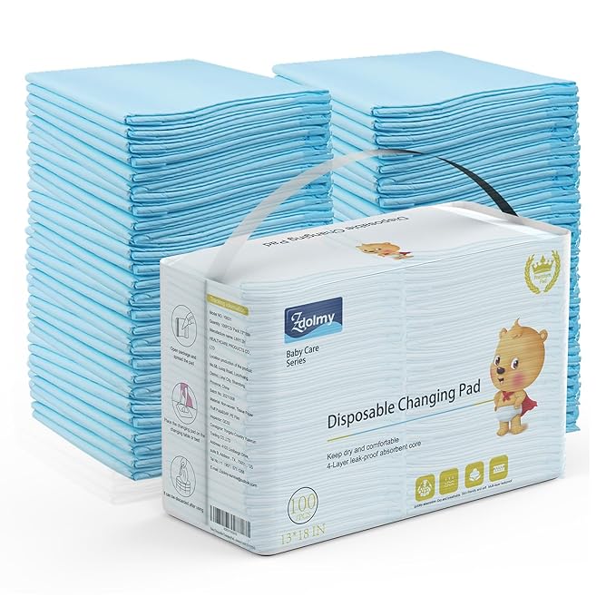 Disposable Changing Pad, Baby Incontinence Changing Pads Diaper UnderPads by Zdolmy