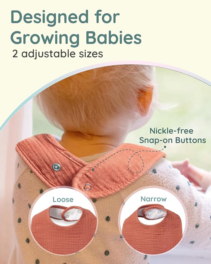 Lilian&Gema Baby Bibs 8 Pack Baby Drool Bibs - Image 3