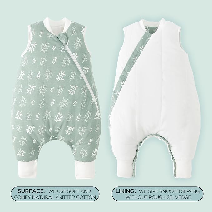 Duomiaomiao 2.5 TOG Toddler Sleep Sack 6-12 Months 100% Cotton Winter Side Open - Image 6