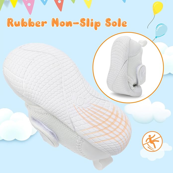 FEETCITY Baby First Walking Shoes Boys Girls Infant Sneakers Crib Shoes - Image 5