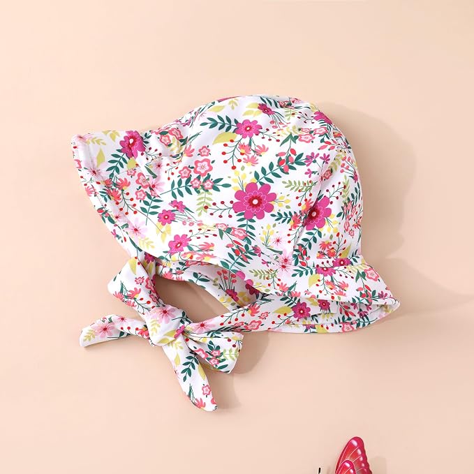 Infant Baby Girl Swimsuit One-Piece Long Sleeve Rash Guard - Image 4