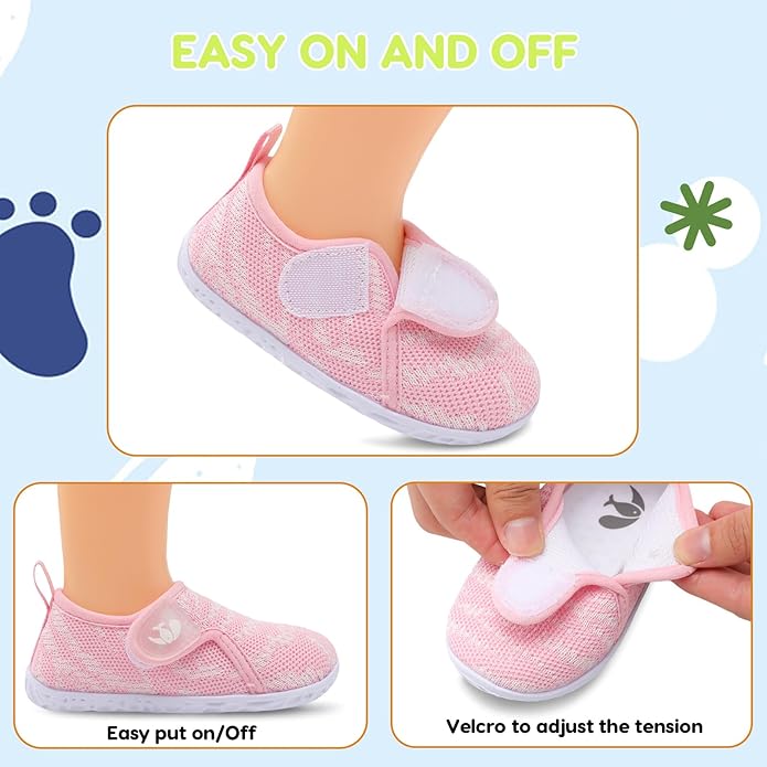 FEETCITY Baby Boys Girls First Walking Shoes Infant Sneakers Crib Shoes - Image 3
