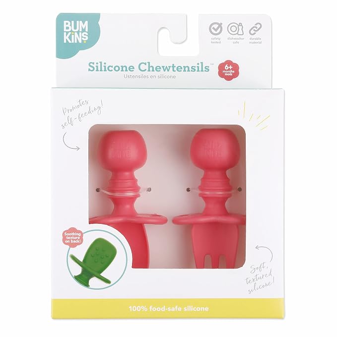 Bumkins Baby Utensils Set, Chewtensils Silicone Spoons - Image 7