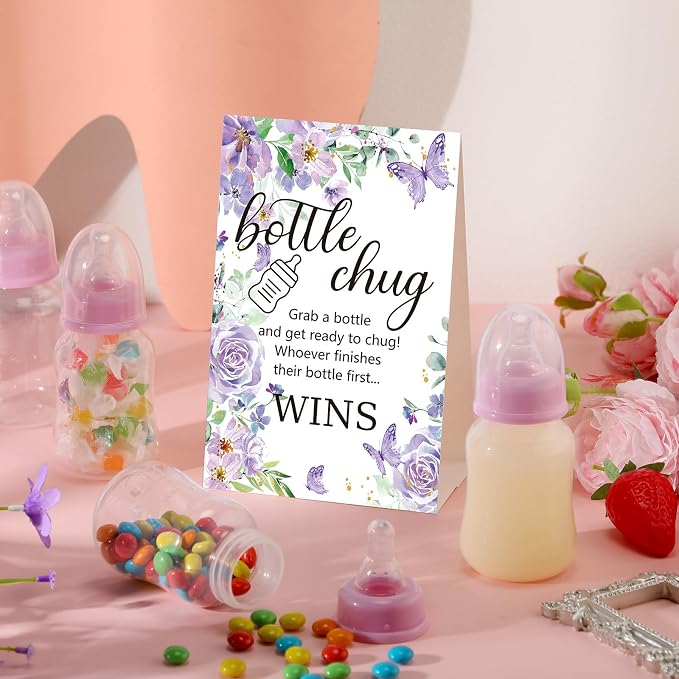 TrelaCo Bottle Chug Baby Shower Game 20 Pcs Baby Bottles Shower Favor - Image 4